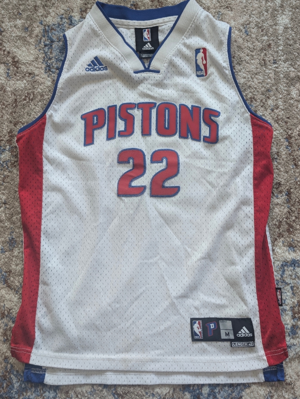 NBA Detroit Pistons Adidas Youth Tayshaun Prince Jersey M (10-12)
